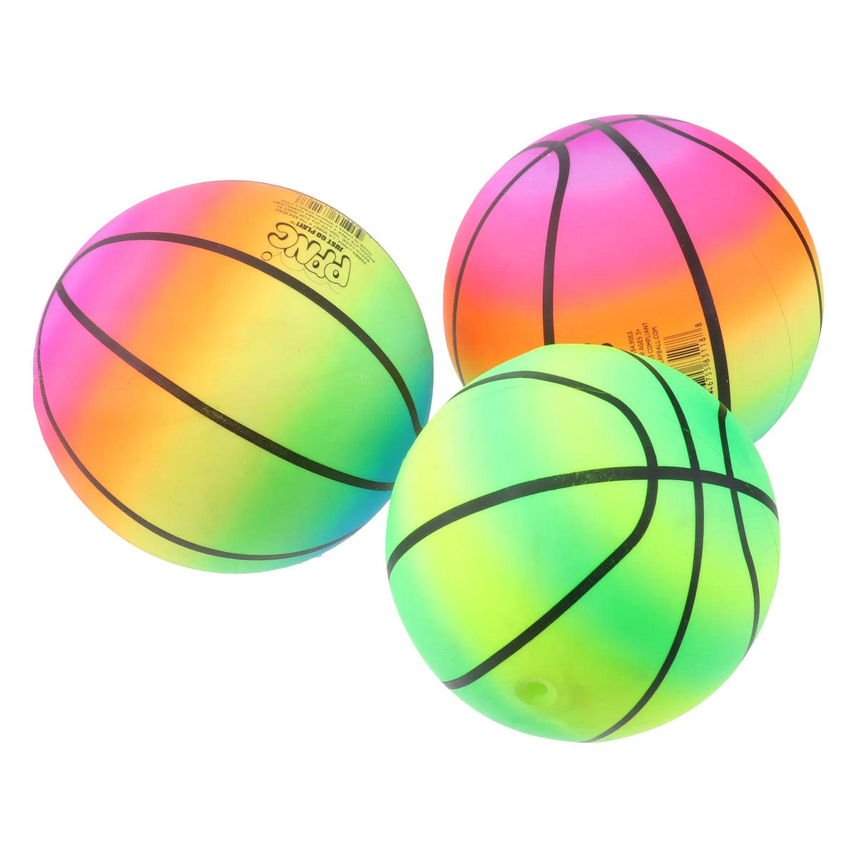 16 CM Rainbow Balls Elastic PVC Beach Play Ball Children Toy X629