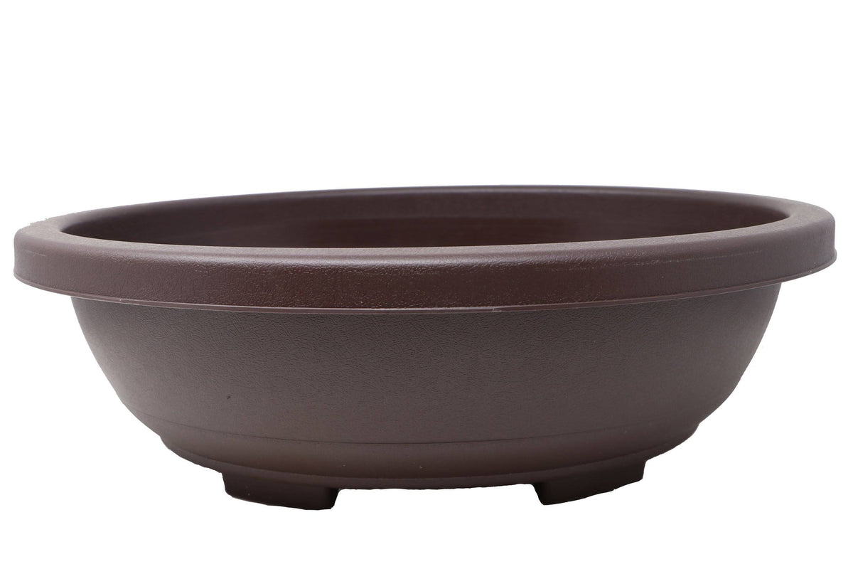 Oval Deep Brown Plastic Bonsai Training Pot B414