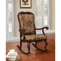 Rocking Chair in Fabric and Cherry Canora Grey U919067