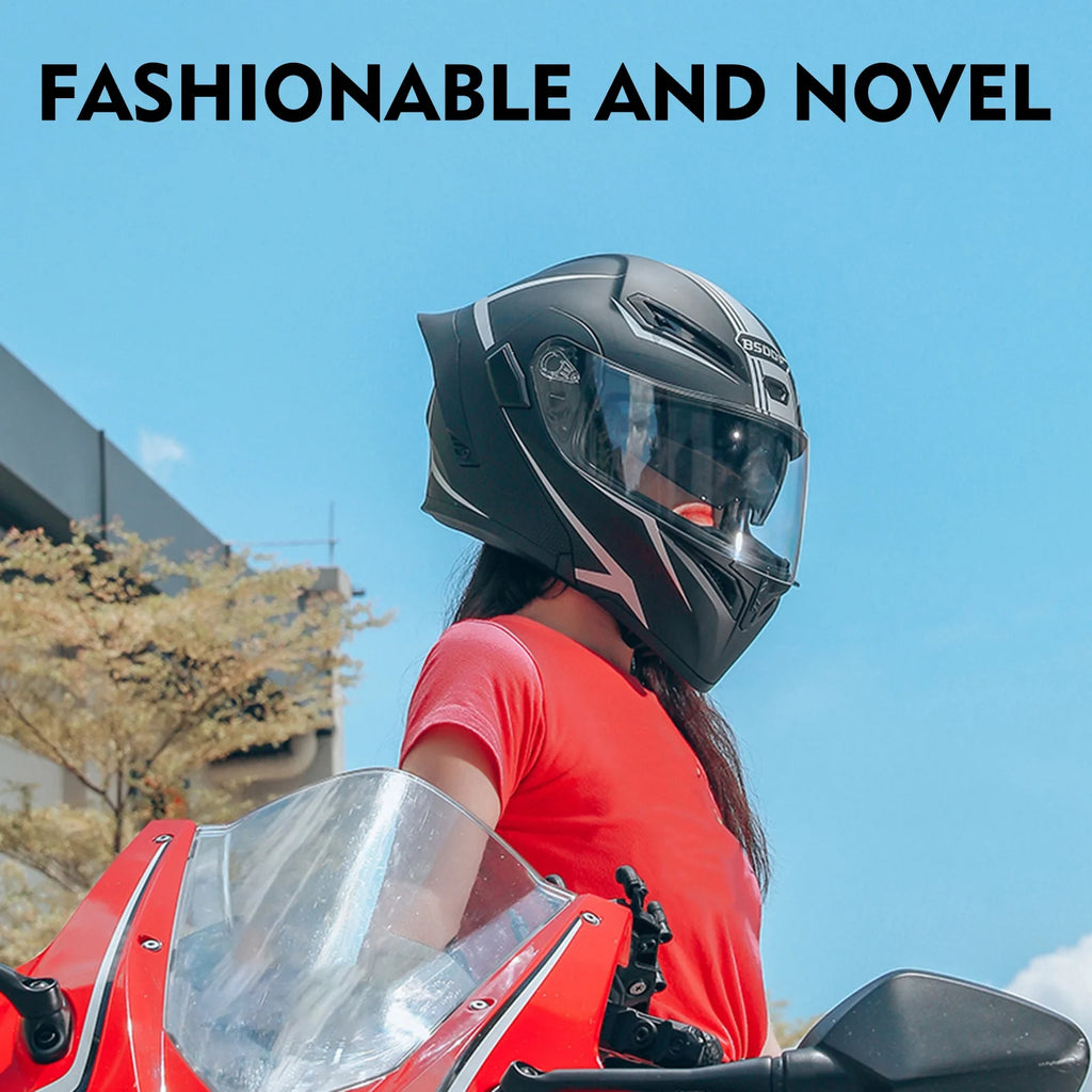 Motorcycle Full Face Flip up Dual Visor G147