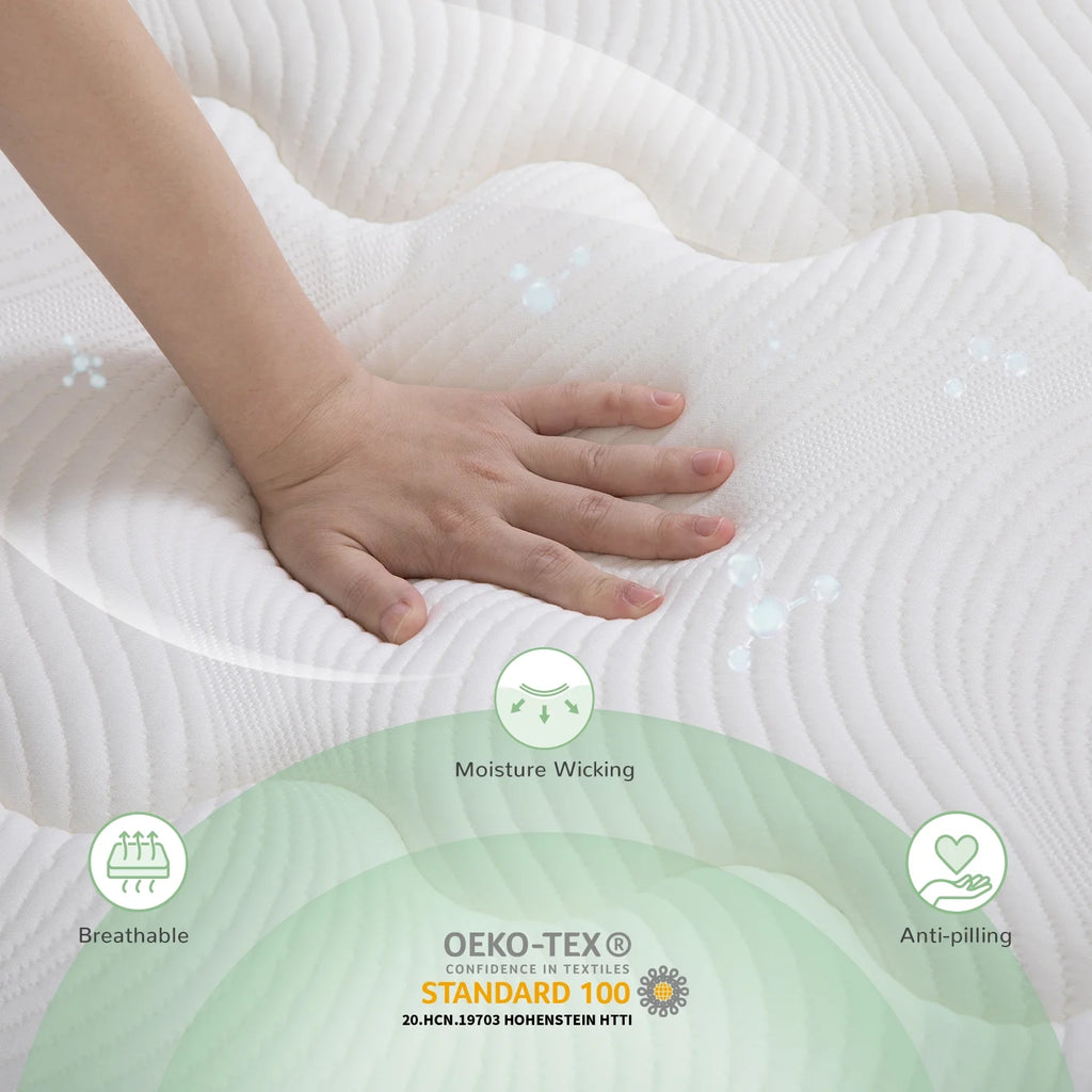 12" Gel Memory Foam Pocket Spring Hybrid Mattress, Queen Size G85397