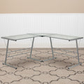 L-Shaped Glass Corner Desk S38523