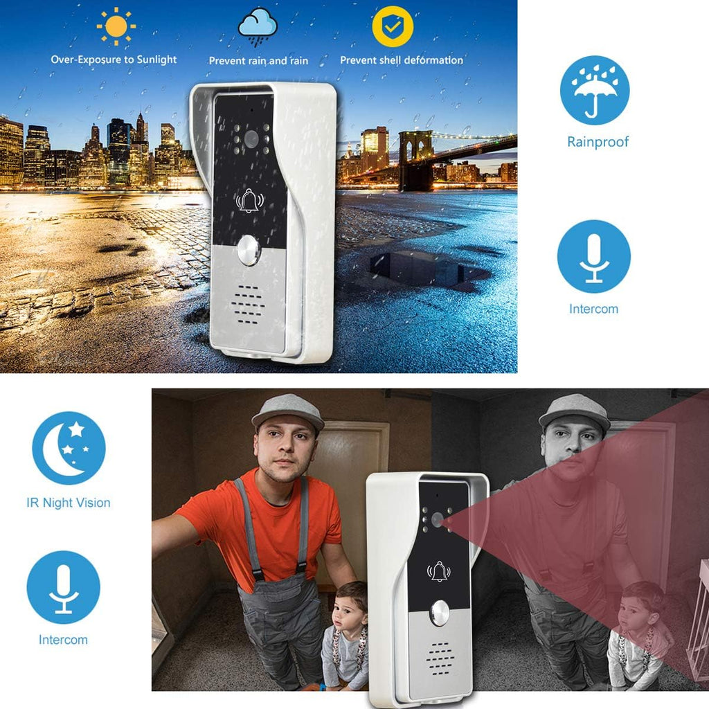 7 Inches Wired Video Doorbell Intercom System O5123