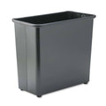 Rectangular Steel 27.5qt Black Wastebasket W907037