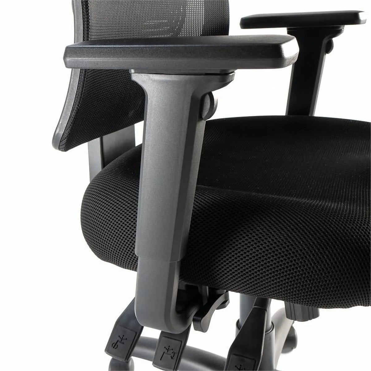 High Back Fabric Executive Office Chair in Black C95778
