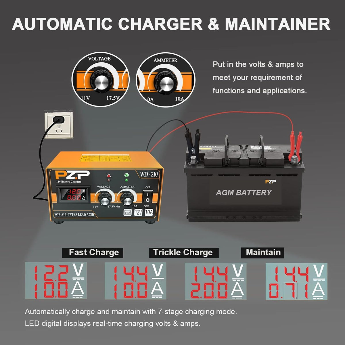 12v Automatic Battery Charger Maintainer Y8390