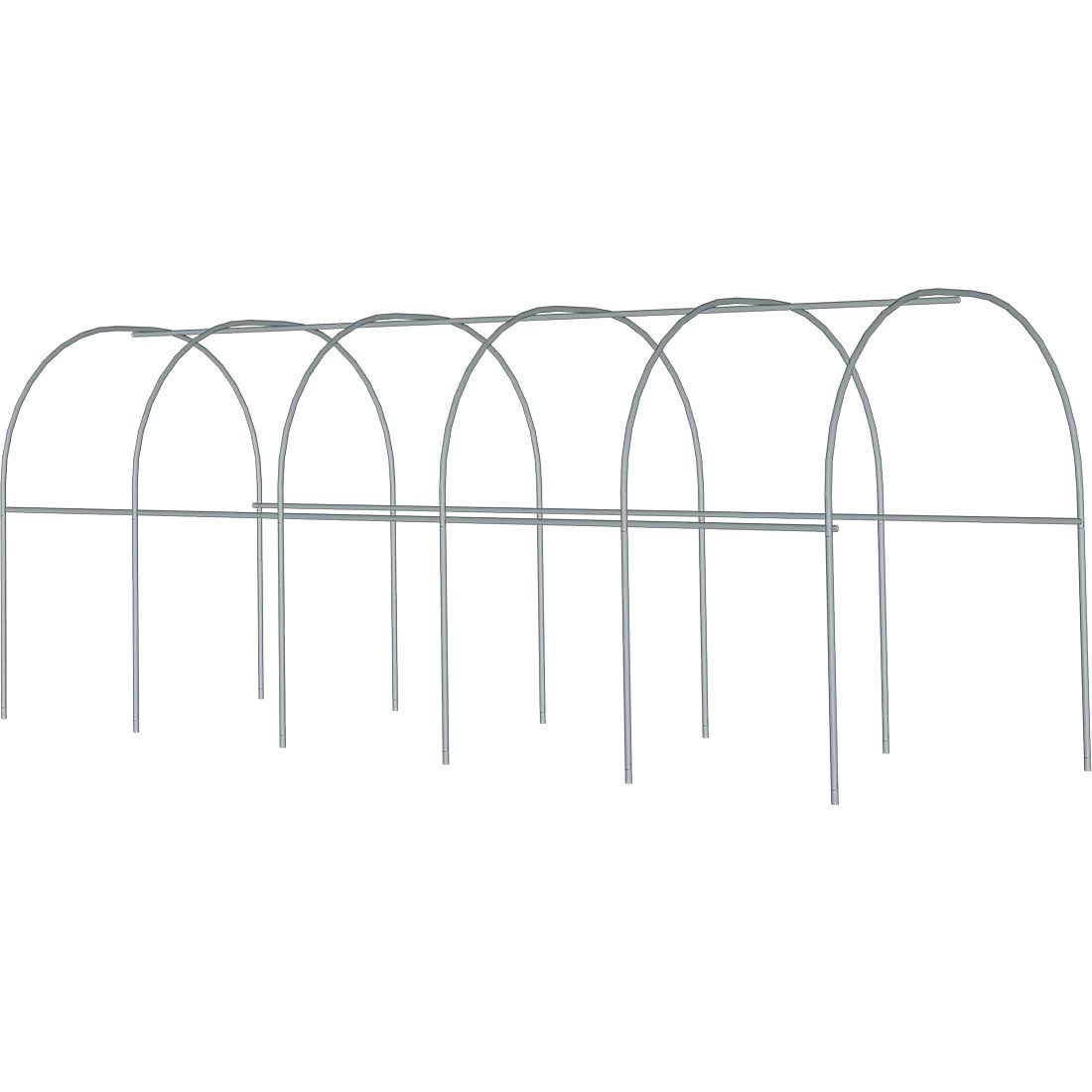8 ft. x 4 ft. x 8 ft. 6 in. Round Greenhouse Frame J8435