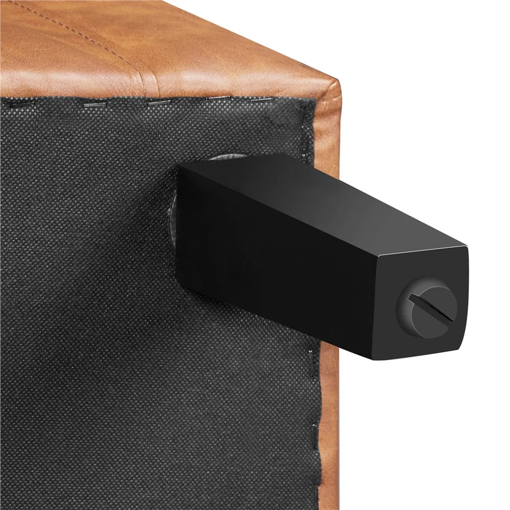 Brown Faux Leather Accent Chair Y628762