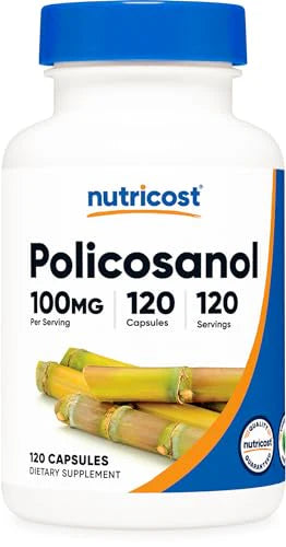Policosanol 100mg 120 Capsules Gluten Free Vegetarian M336294
