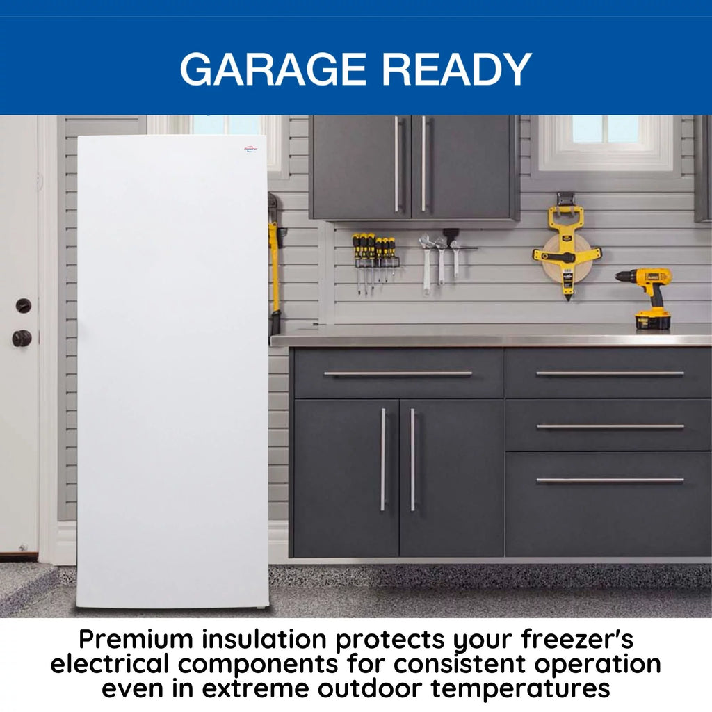 White 7.0 cu ft Upright Freezer J4555