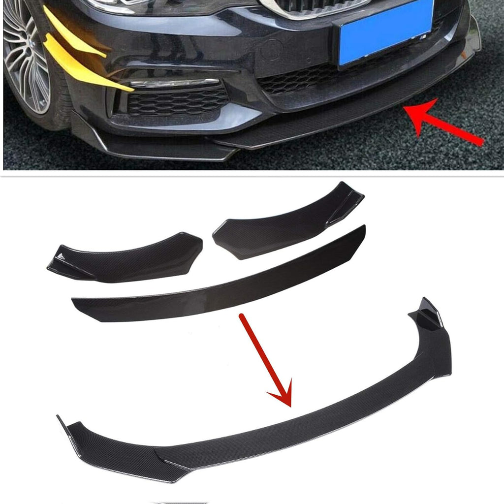 Carbon Fiber Style Car Front Bumper Lip Spoiler S49821