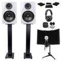 Studio Monitors with Stands, Headphones, Mic, Shield W779