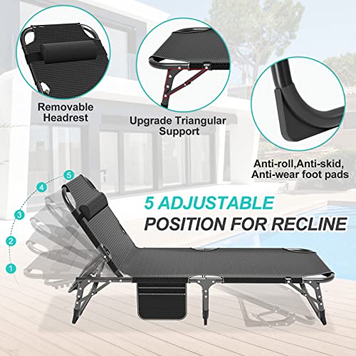 Heavy Duty Adjustable Camping Cot with Mattress & Carrying Bag F27094