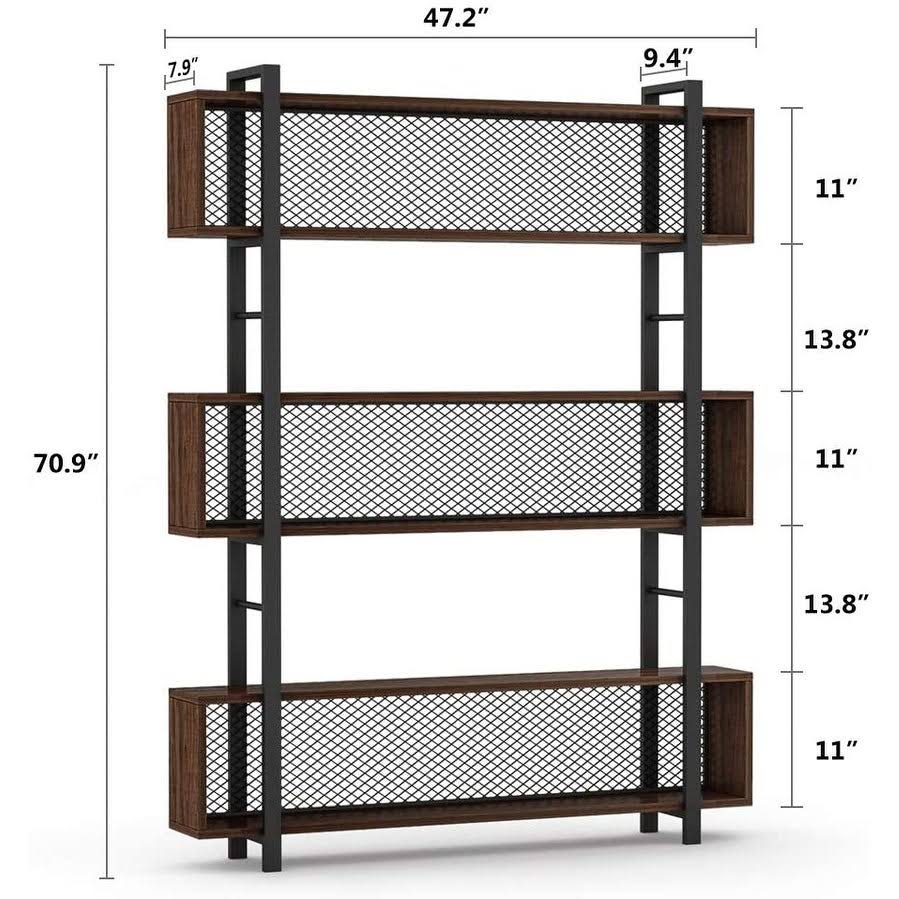 Black 5-Shelf Bookshelf D576123