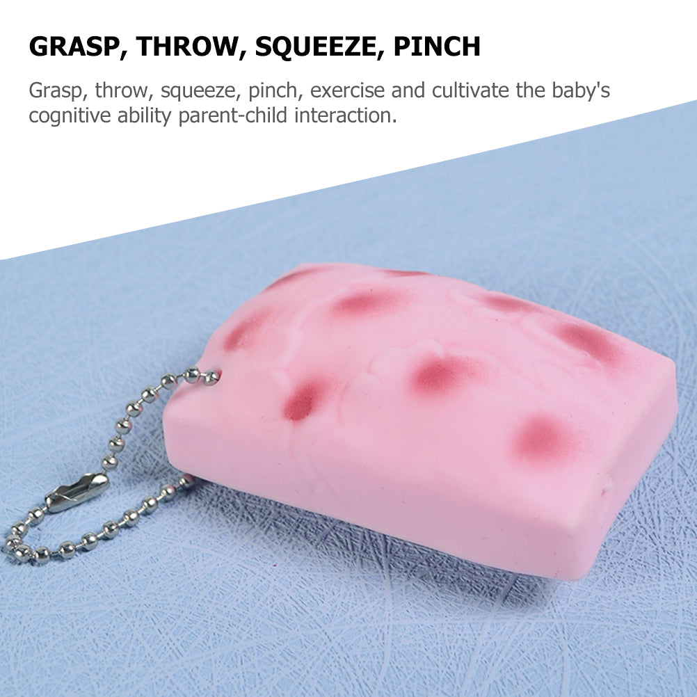 Pink TPR Squeeze Tofu Toy 3 Pcs P277