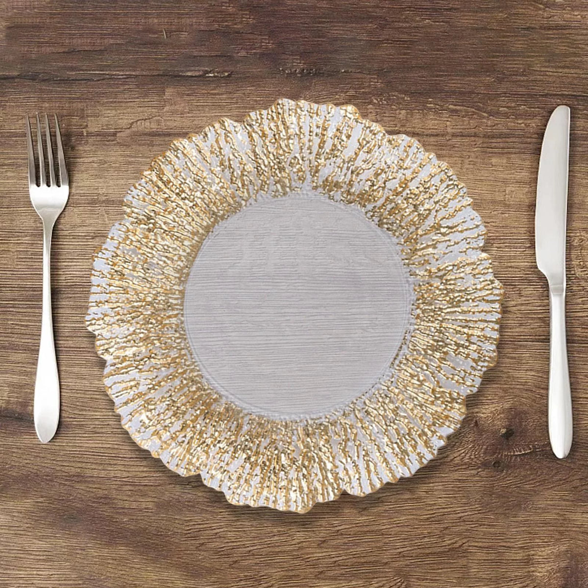 Glass Round Serving Platter Y451