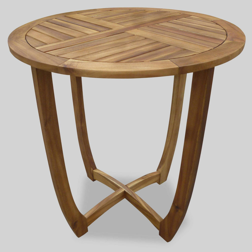 Teak Finish Round Acacia Wood Bistro Set Y4174