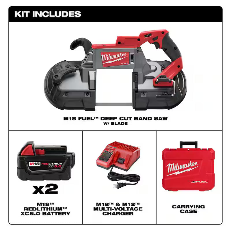 18-V Lithium-Ion Brushless Cordless Deep Cut Band Saw with Two 5.0Ah Batteries T20650