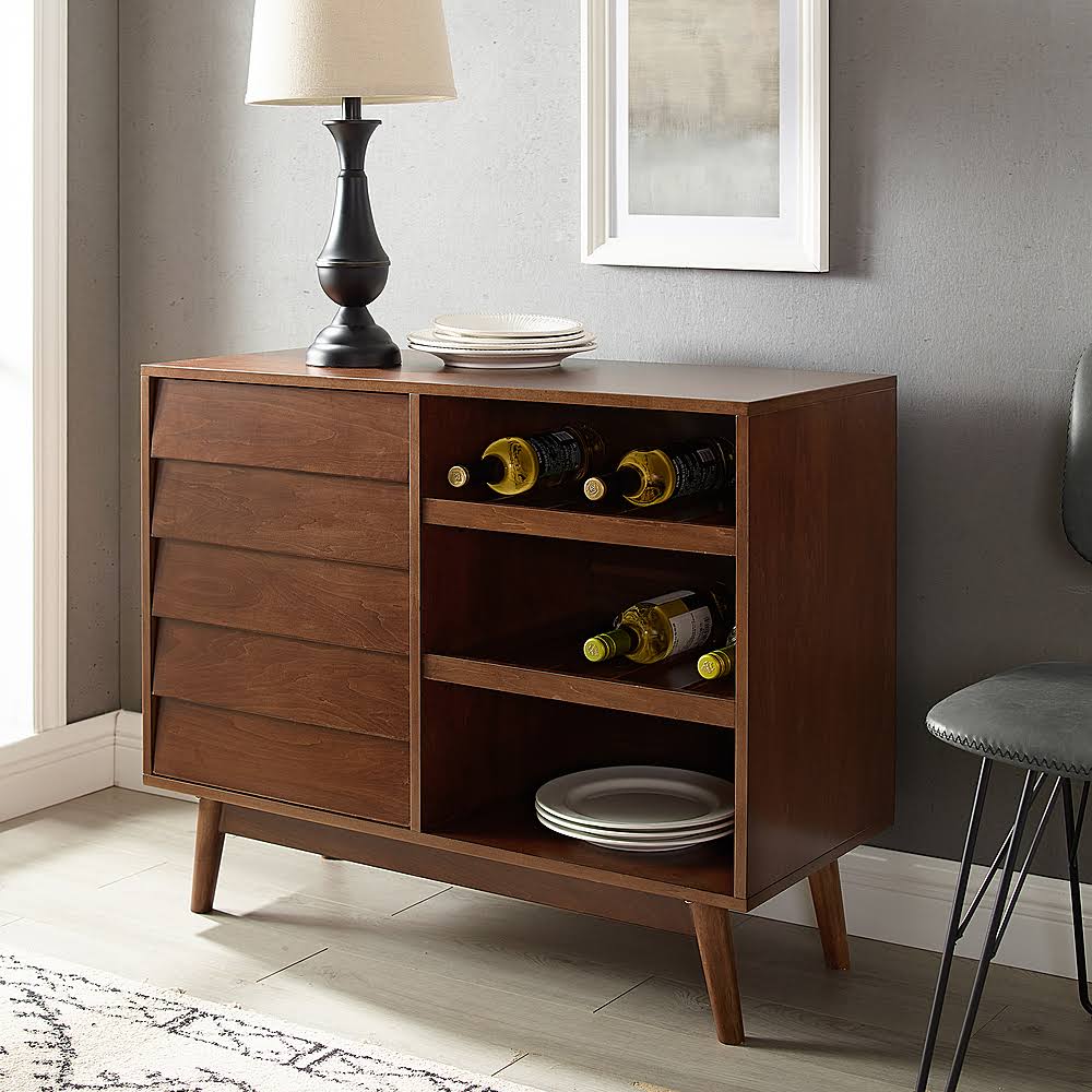 Dark Walnut Bottle Storage Bar Cabinet T24742