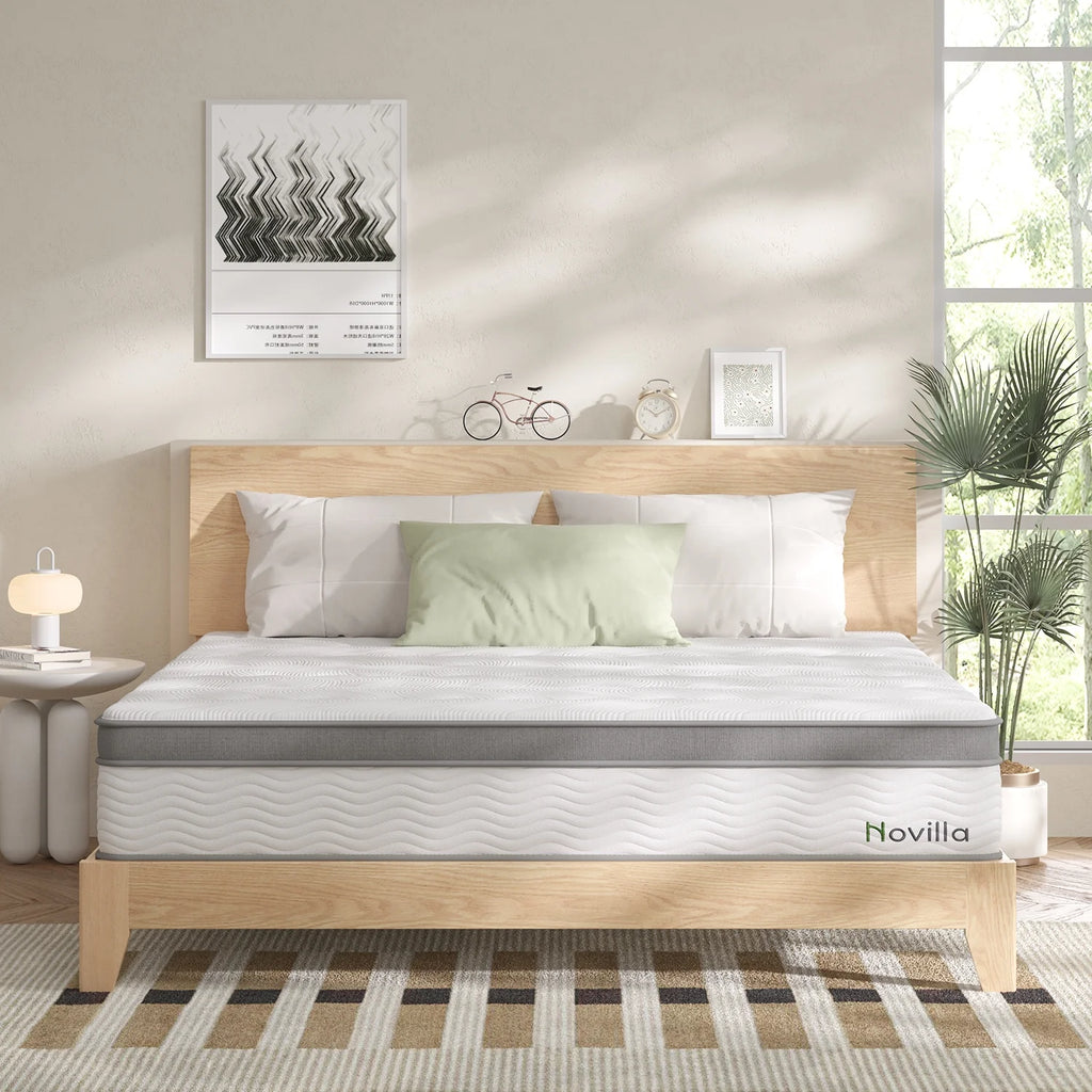 12" Gel Memory Foam Pocket Spring Hybrid Mattress, Queen Size G85397