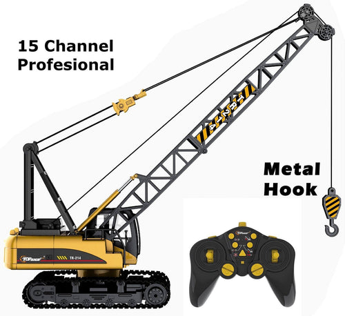 15 Channel Remote Control Crane 1 14 Scale RC Construction Toy Y75408