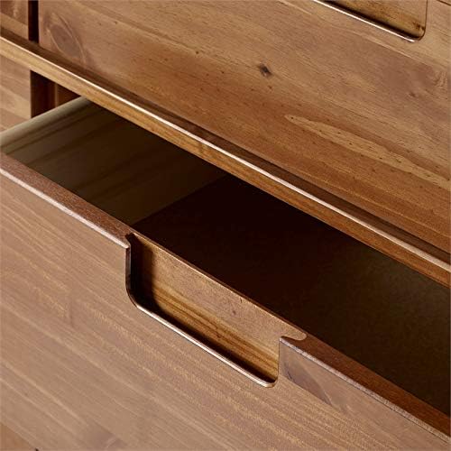 6 Drawer Pine Wood Double Dresser U38672