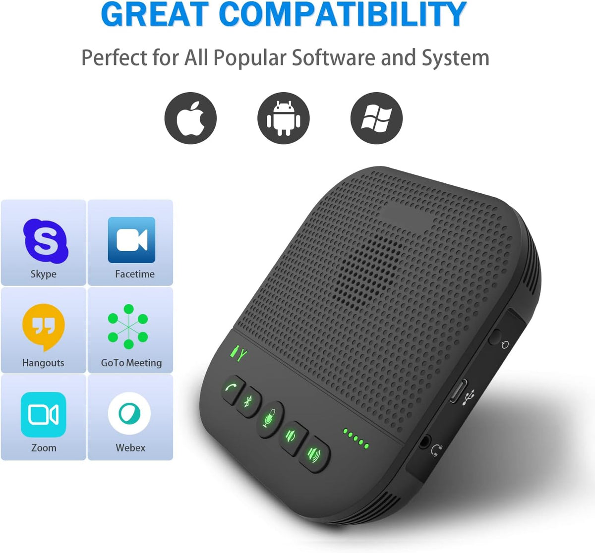 Bluetooth Conference Speakerphone with 4 Mics L955
