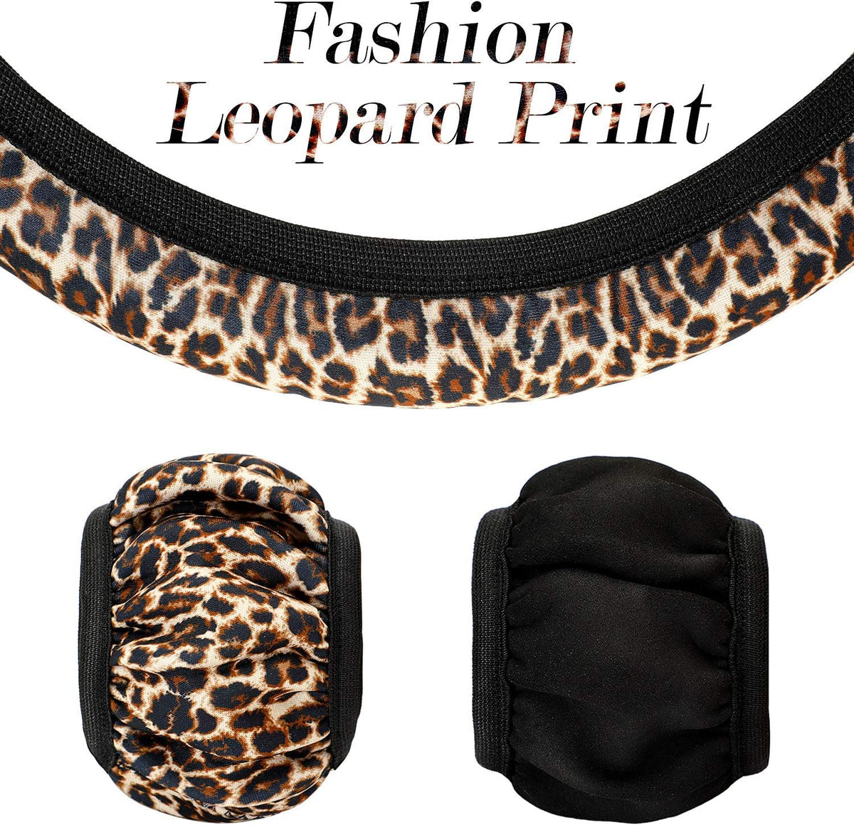 7 Pieces Leopard Print Car Accessories Set A784