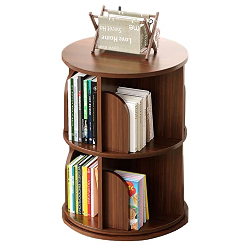 2-Tier Solid Wood Rotating Bookshelf G565312