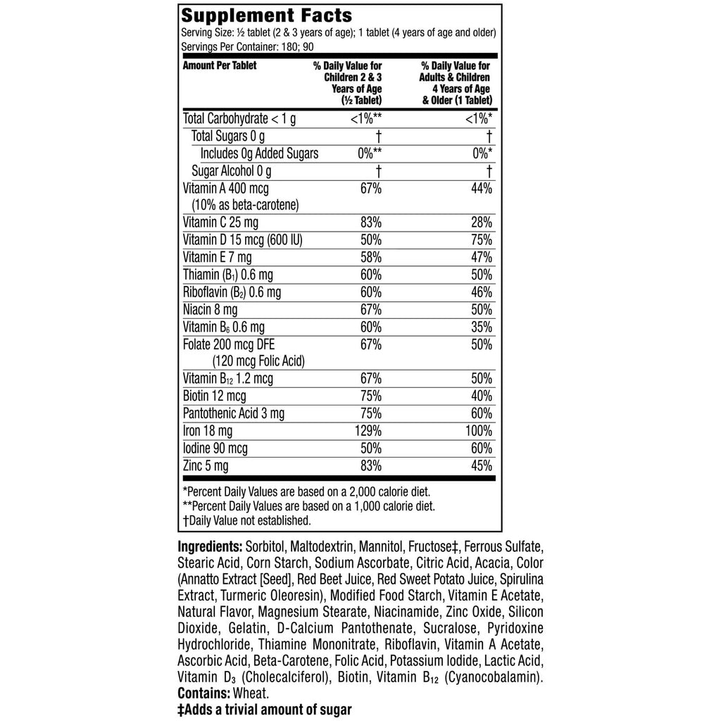 90 Ct Kids Multivitamin with Iron E70411