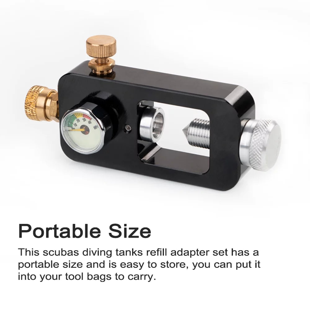 Oxygen Cylinder Adapter Set with Pressure Meter Hose M49203
