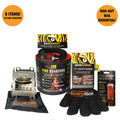 50-Piece Survival Bundle with Fire Starter Canister, Stove, Flint, Paracord & Glove B22937