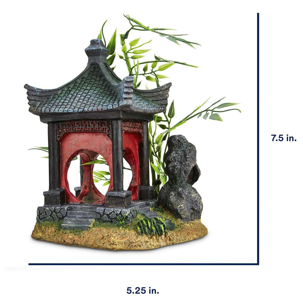 Asian Gazebo with Bamboo Ornament D4836