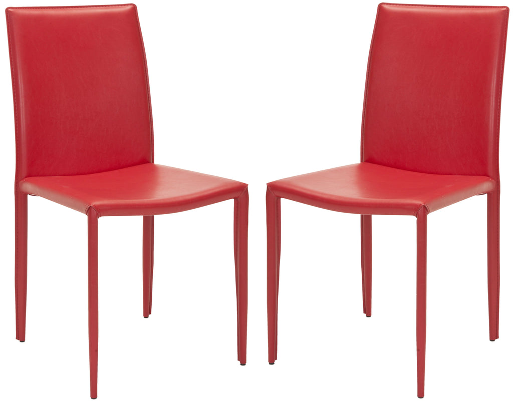 Red Upholstered Dining Chair Set of 2 M2507