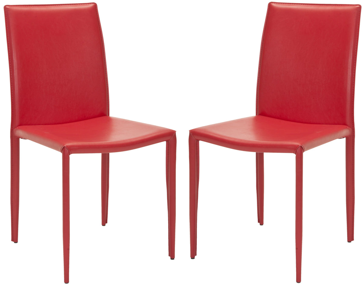 Red Upholstered Dining Chair Set of 2 M2507