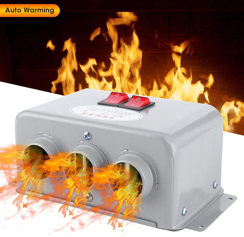 12V Compact Car Heater 3 Hole 600W-800W Pack of 2 I53543