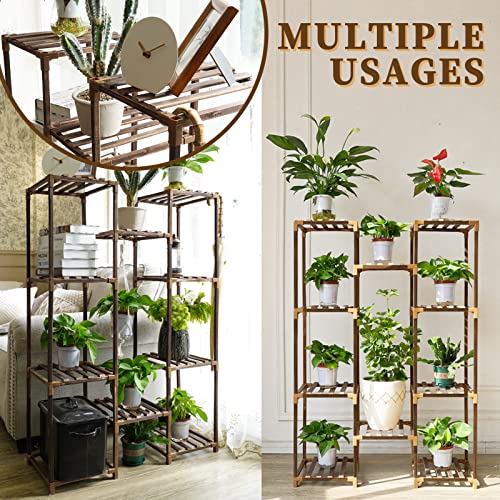 10 tiers 11 Pot Wood Plant Stand W642