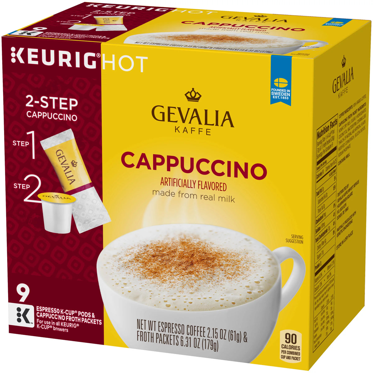 9 ct Box Cappuccino Espresso Coffee Pods Kit Q4362