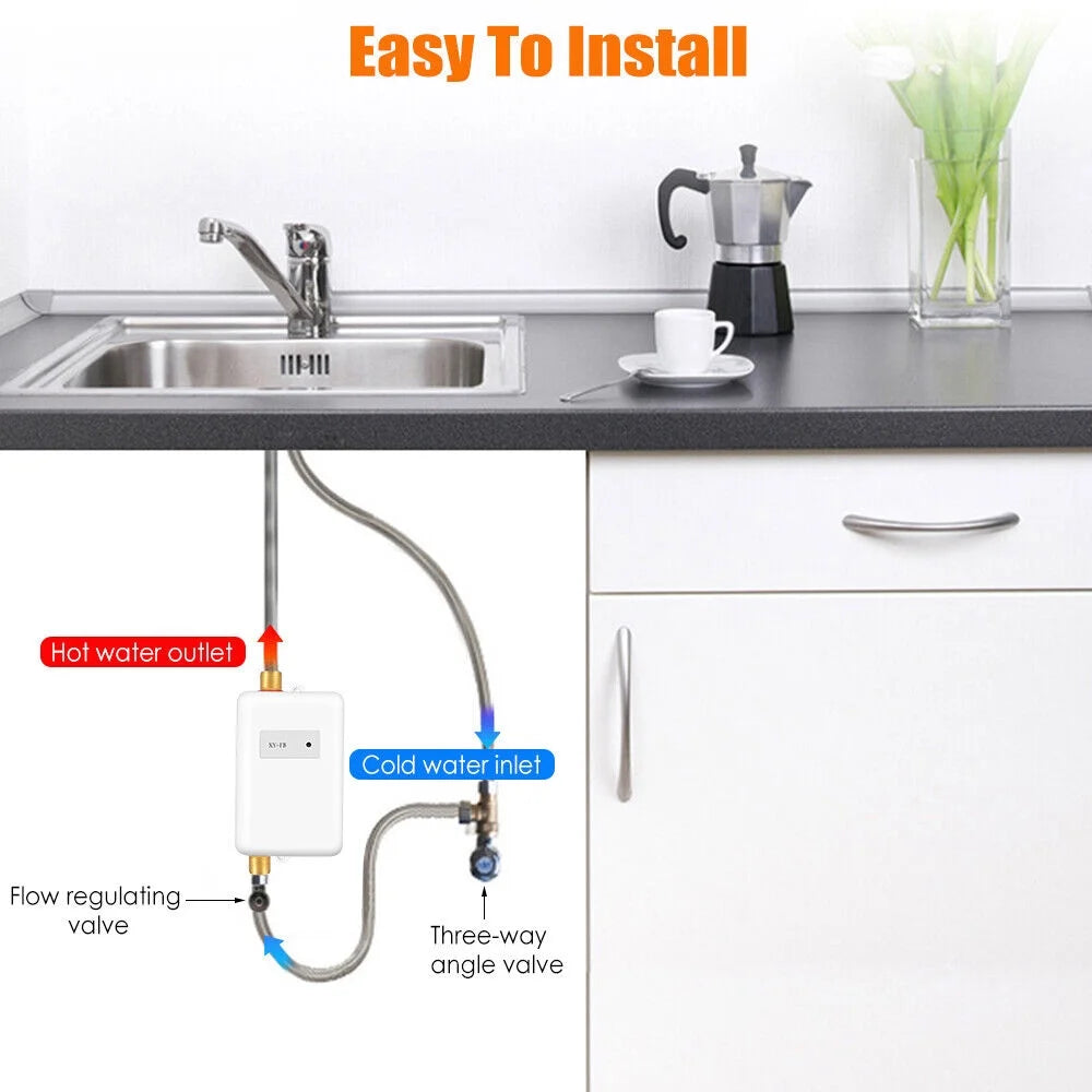 Instant Hot Water Heater Electric Tankless 3000W C504560