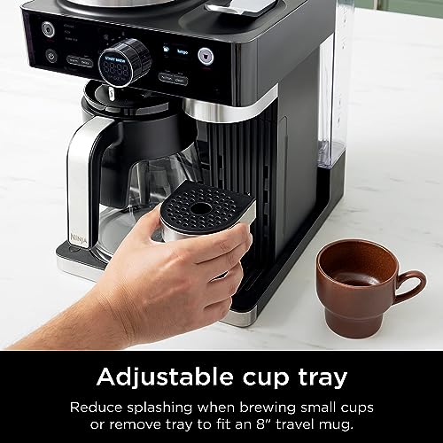 Black Espresso & Coffee Maker, Single-Serve & Capsule Compatible, Built-in Frother F509887