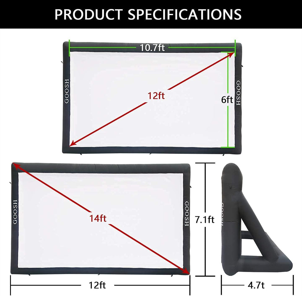 14 ft Inflatable Projection Screen with Carry Bag I974829