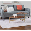 Walnut Wood 2-tier Oval Coffee Table E531