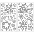 Glitter Snowflakes Peel and Stick Wall Decals T240