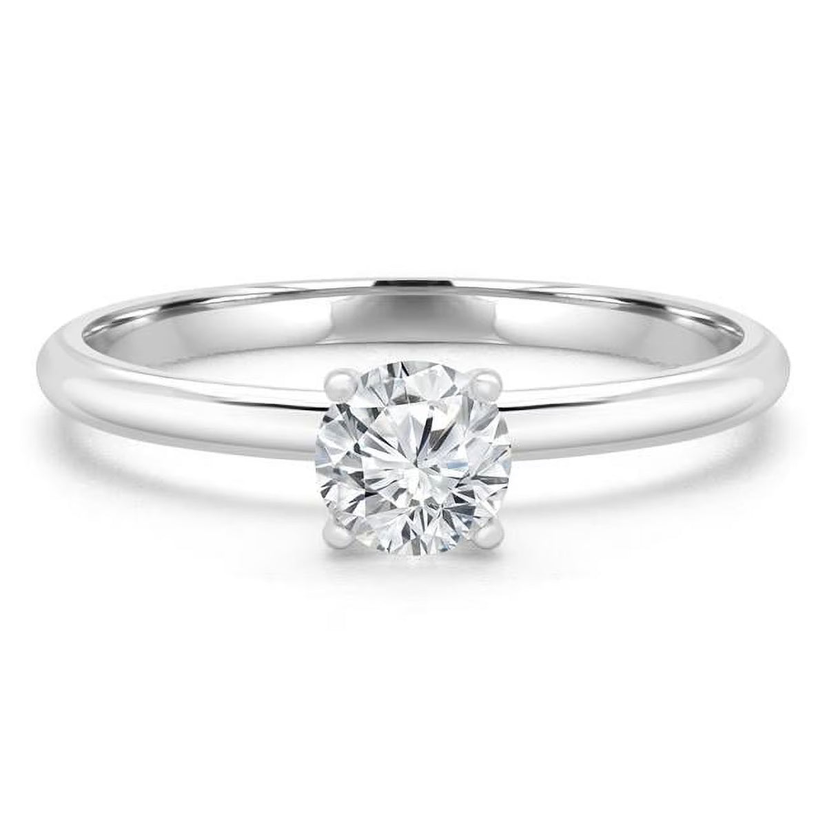 14K White Gold Solitaire Engagement Ring G68677