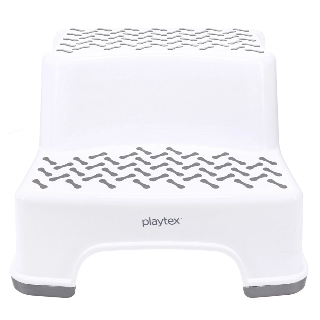 White 2-Tier Plastic Step Stool R1143