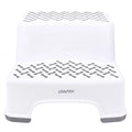 White 2-Tier Plastic Step Stool R1143
