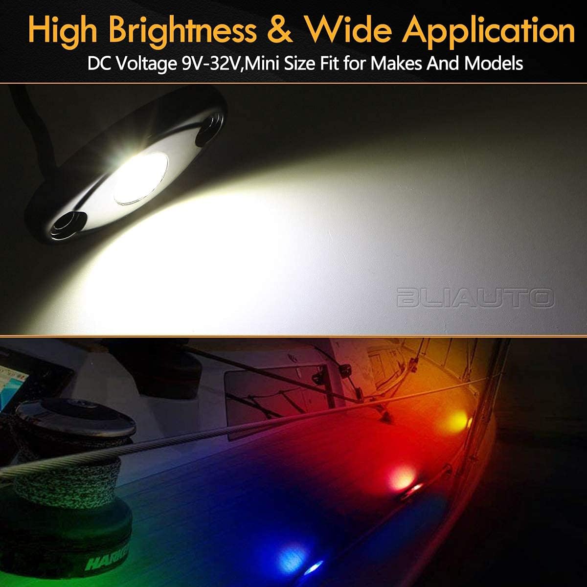White 10PCS Waterproof LED Rock Light Pods Y40361