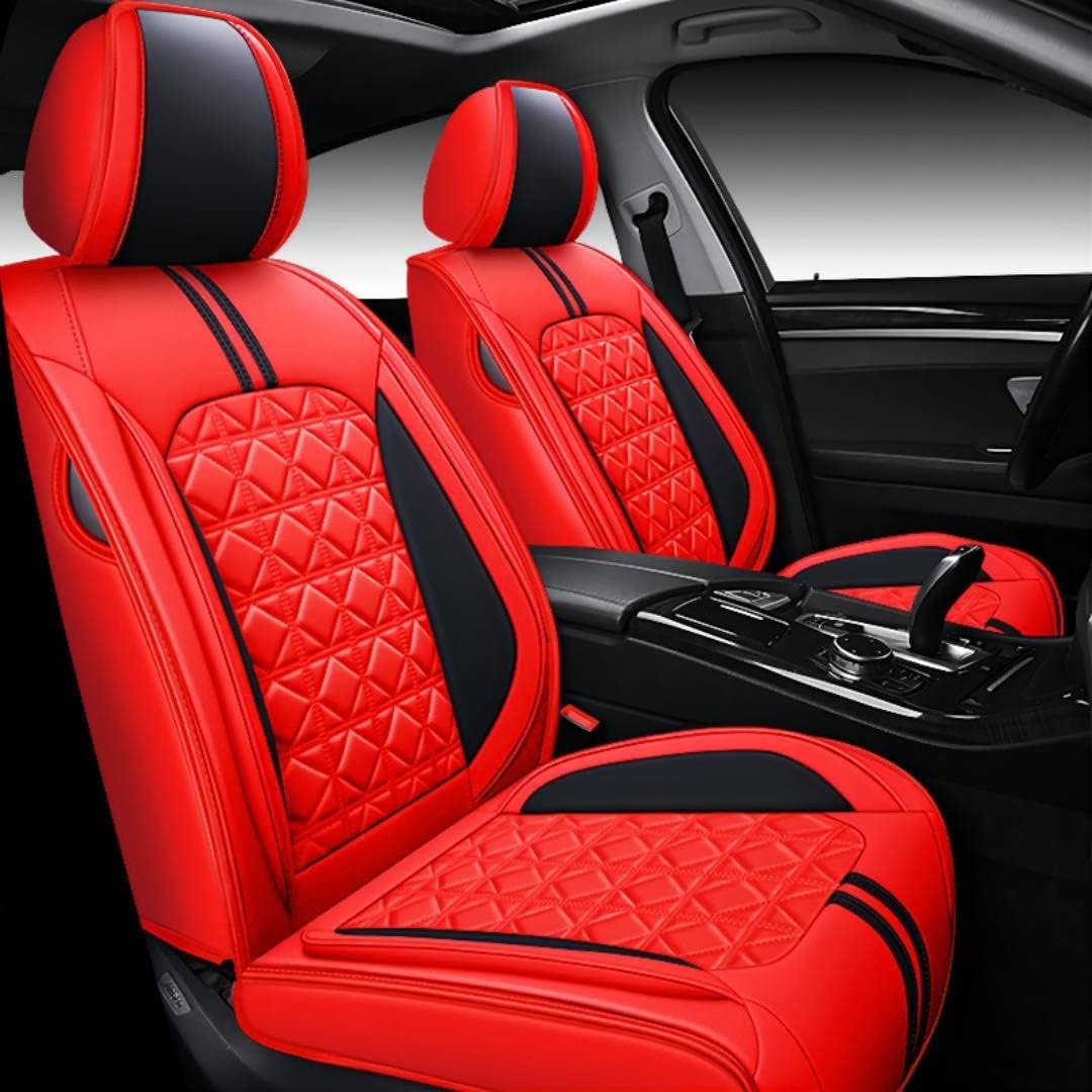 Black Synthetic Leather 5-Seater Full Set Seat Cover A978