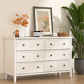 White 6 Drawer Solid Wood Dresser I652154