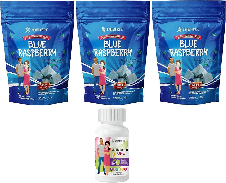 90-Day Bariatric Vitamin Bundle Multivitamin Capsule with Iron and Calcium Citrate Soft Chews G6582